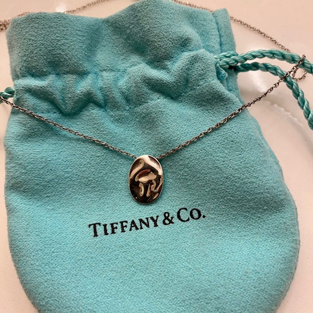 Tiffany & Co Elsa Peretti Zodiac Leo Pendant. 16” chain. sterling silver.